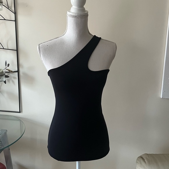 Helmut Lang Black Modern Seamless Jersey Cutout Tank Top Size XS/ Small NWT - Picture 11 of 16